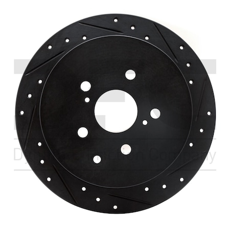 Dynamic Friction Co BRAKE ROTOR DRILLED AND SLOTTED BLACK 633-76141R